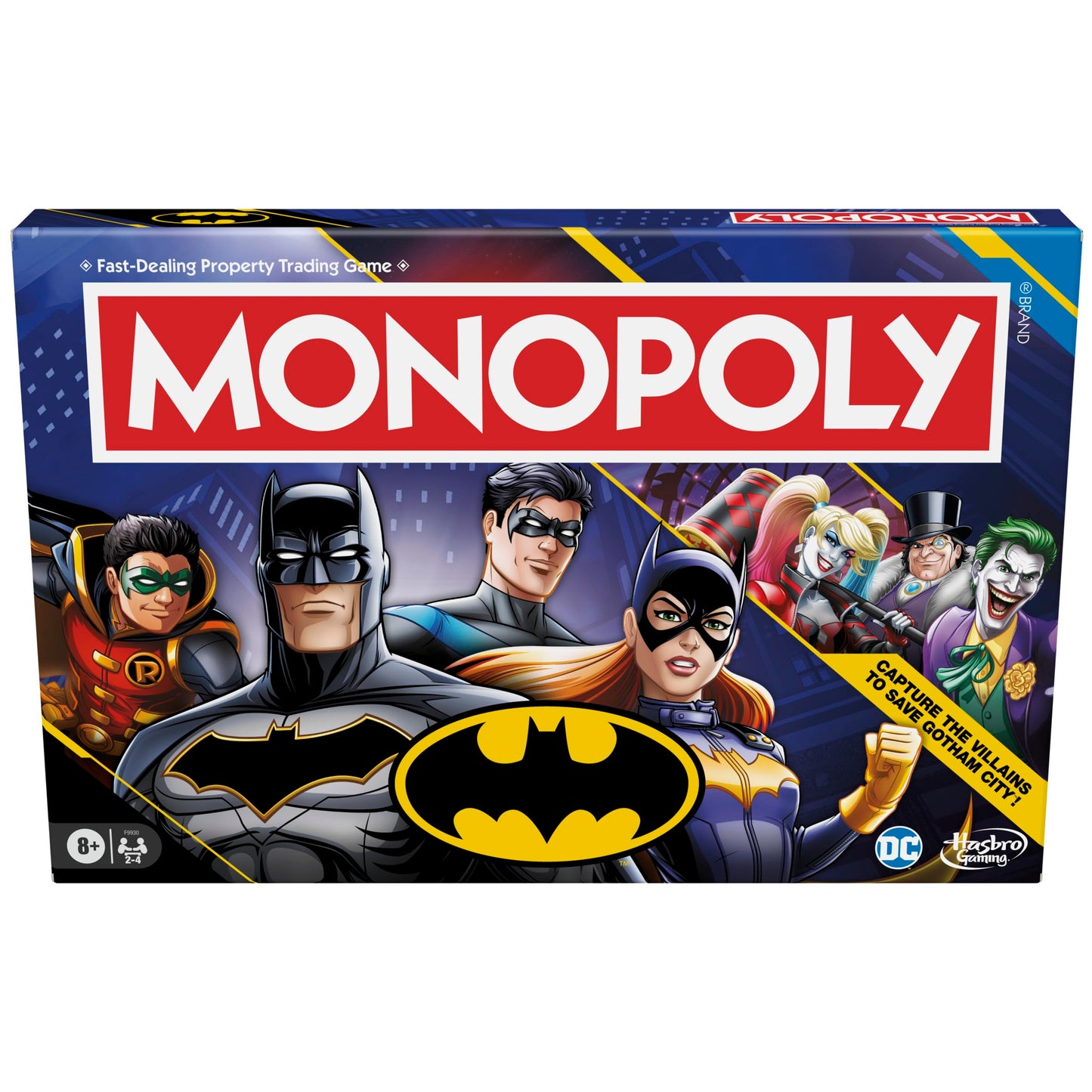 Hasbro Monopoly Batman Edition Board Game – Gotham City Strategy for 2–4 Players (Ages 8+)