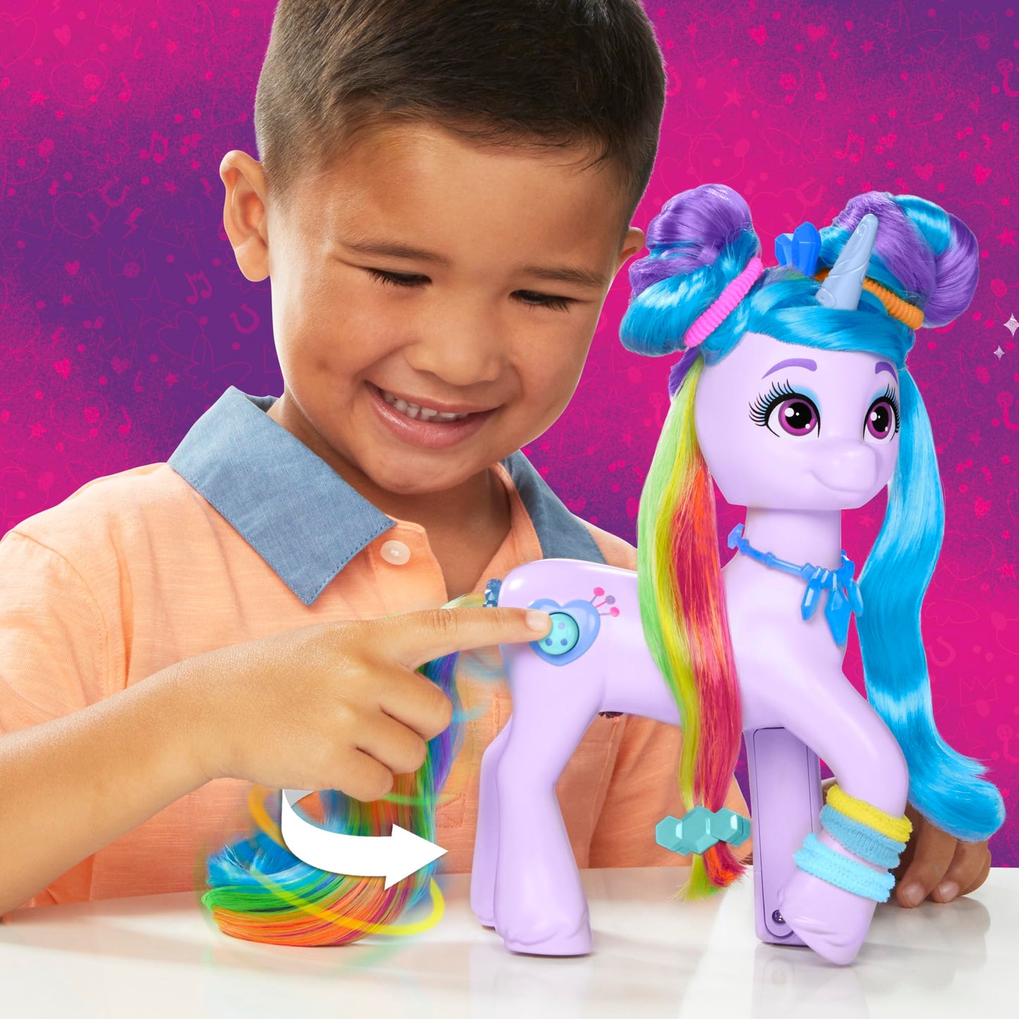 Hasbro My Little Pony Rainbow Styles Izzy Moonbow – Hair Styling Figure with Sounds