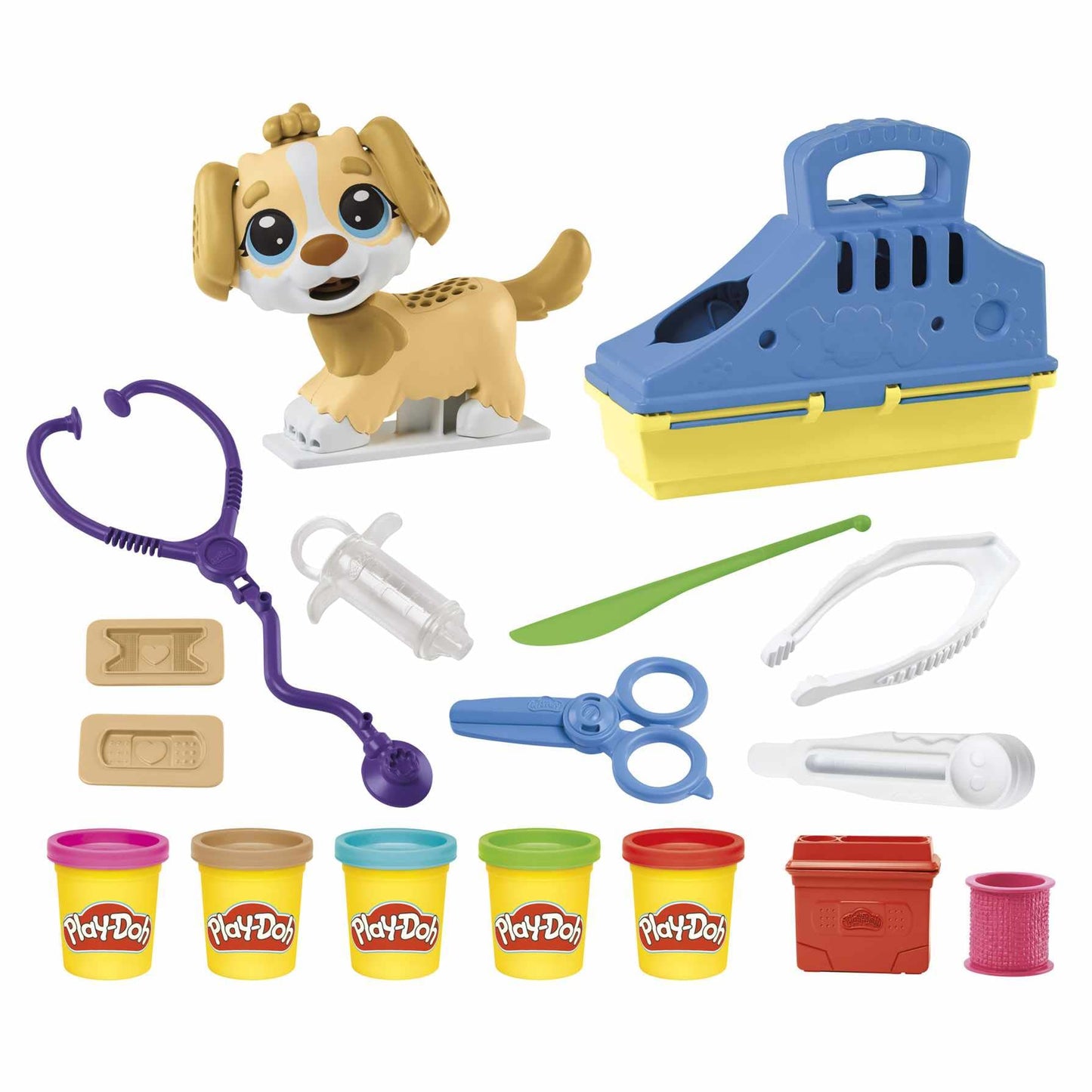 Hasbro Play-Doh Care 'n Carry Vet Playset — 3+ yrs, 5 Colors, 10 Tools