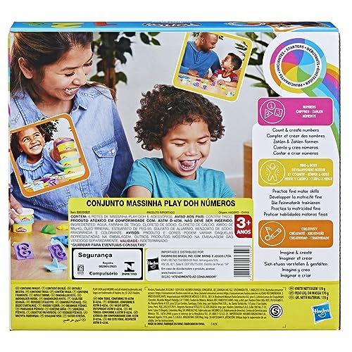 Play-Doh Fundamentals: 10 Number Stampers, 3 Shape Molds, 6 Colors – Hasbro