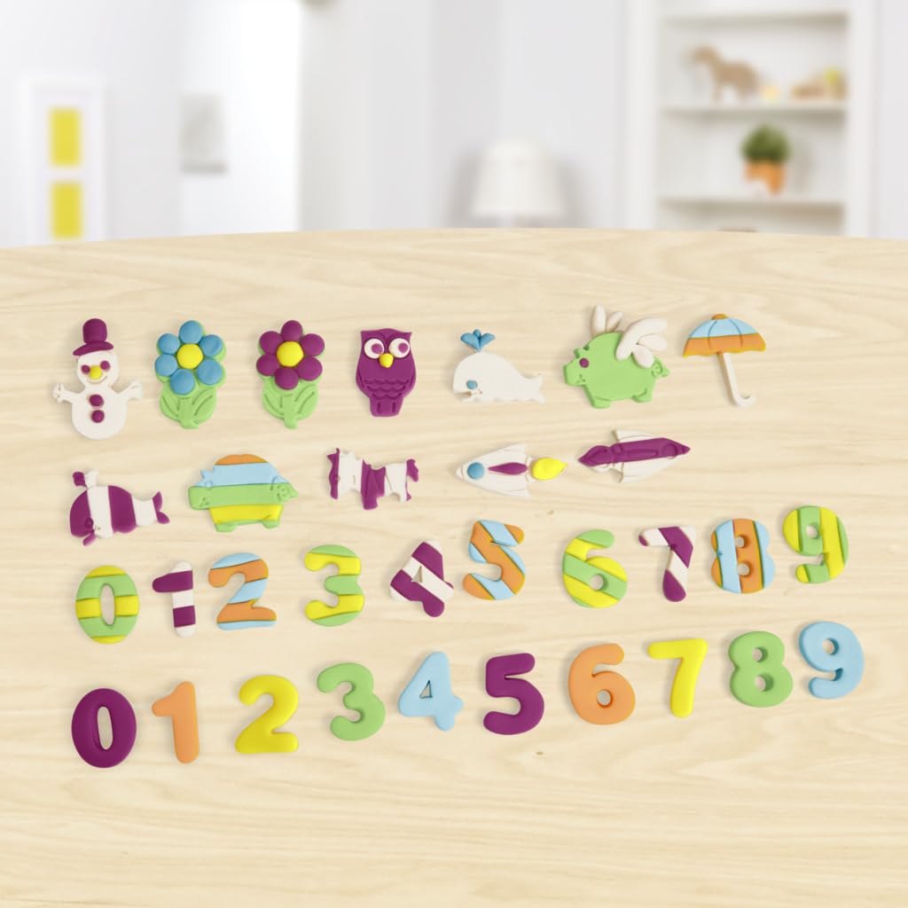 Play-Doh Fundamentals: 10 Number Stampers, 3 Shape Molds, 6 Colors – Hasbro