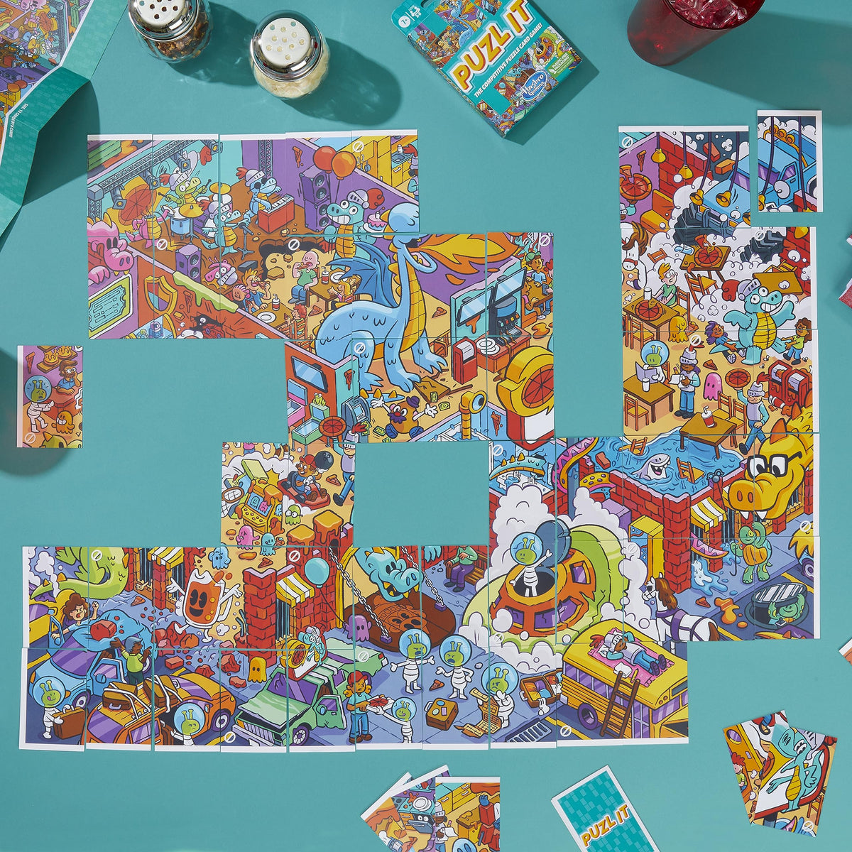 Hasbro Gaming Puzl It Game – Competitive Puzzle Card Game for Kids & Family (2–6 Players)