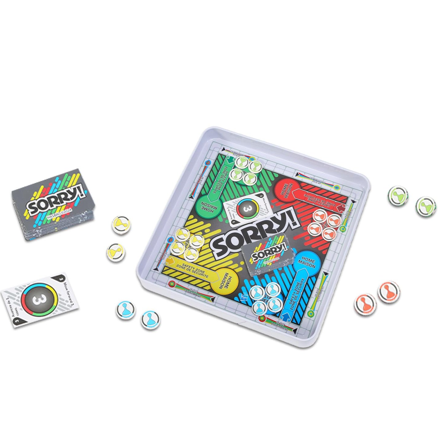 Hasbro Magnetic Travel Set for Kids – 2 Tin Games (Sorry & Guess Who)