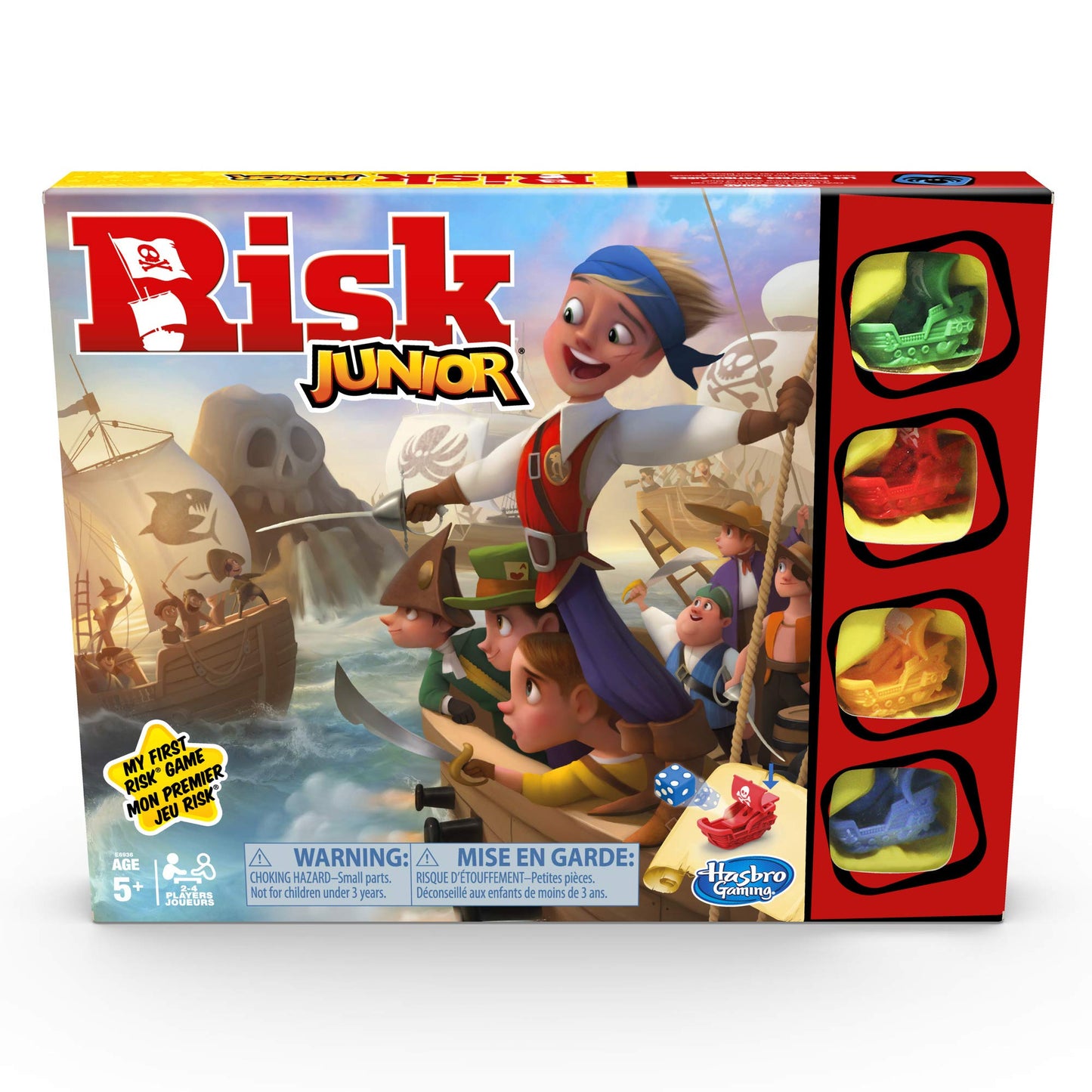 Hasbro Risk Jr Game – Pirate Strategy for Kids, Ages 5+, 2-4 Players