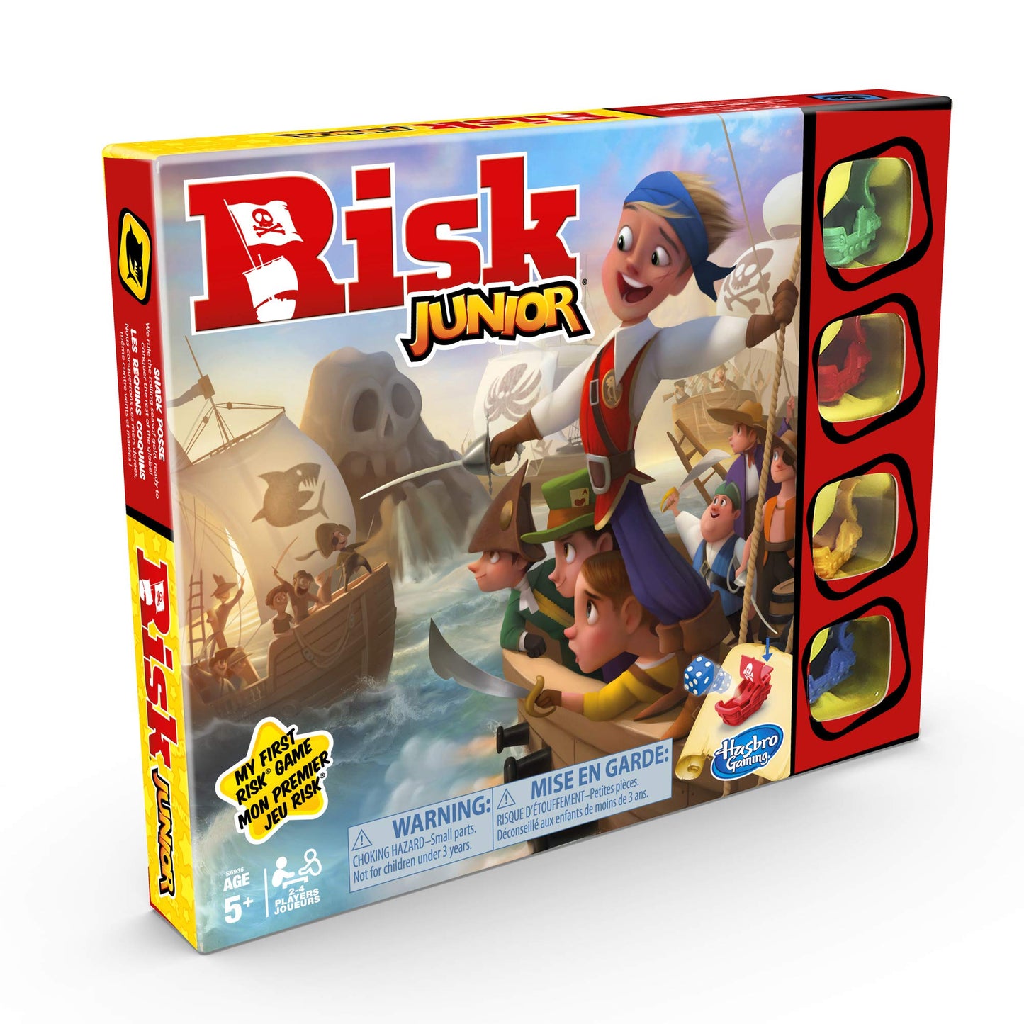 Hasbro Risk Jr Game – Pirate Strategy for Kids, Ages 5+, 2-4 Players