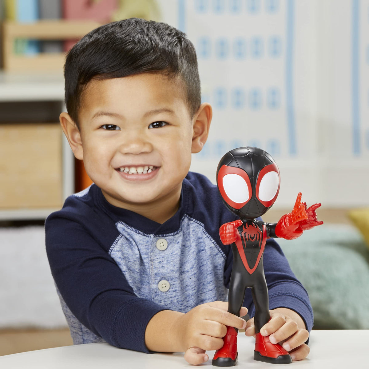 Hasbro Spidey and His Amazing Friends 9-Inch Supersized Miles Morales Spider-Man Figure