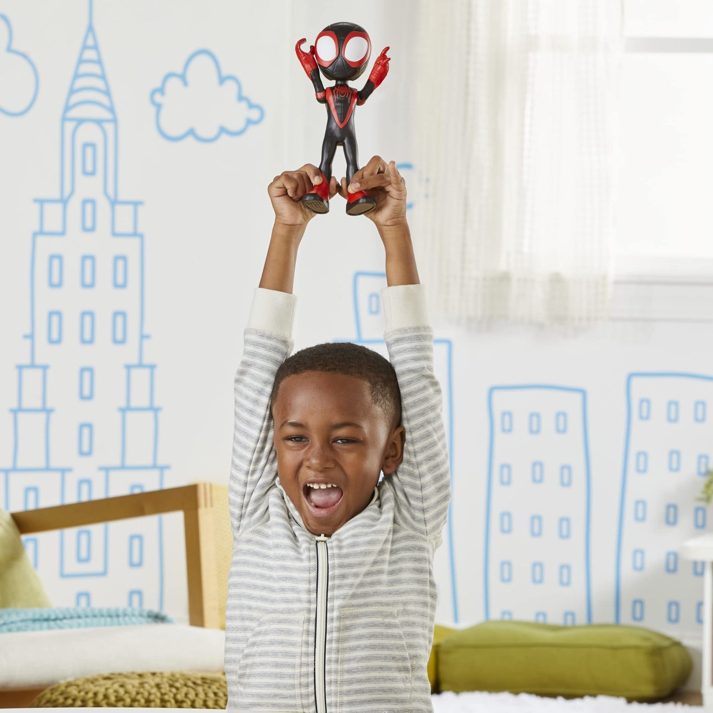 Hasbro Spidey and His Amazing Friends 9-Inch Supersized Miles Morales Spider-Man Figure
