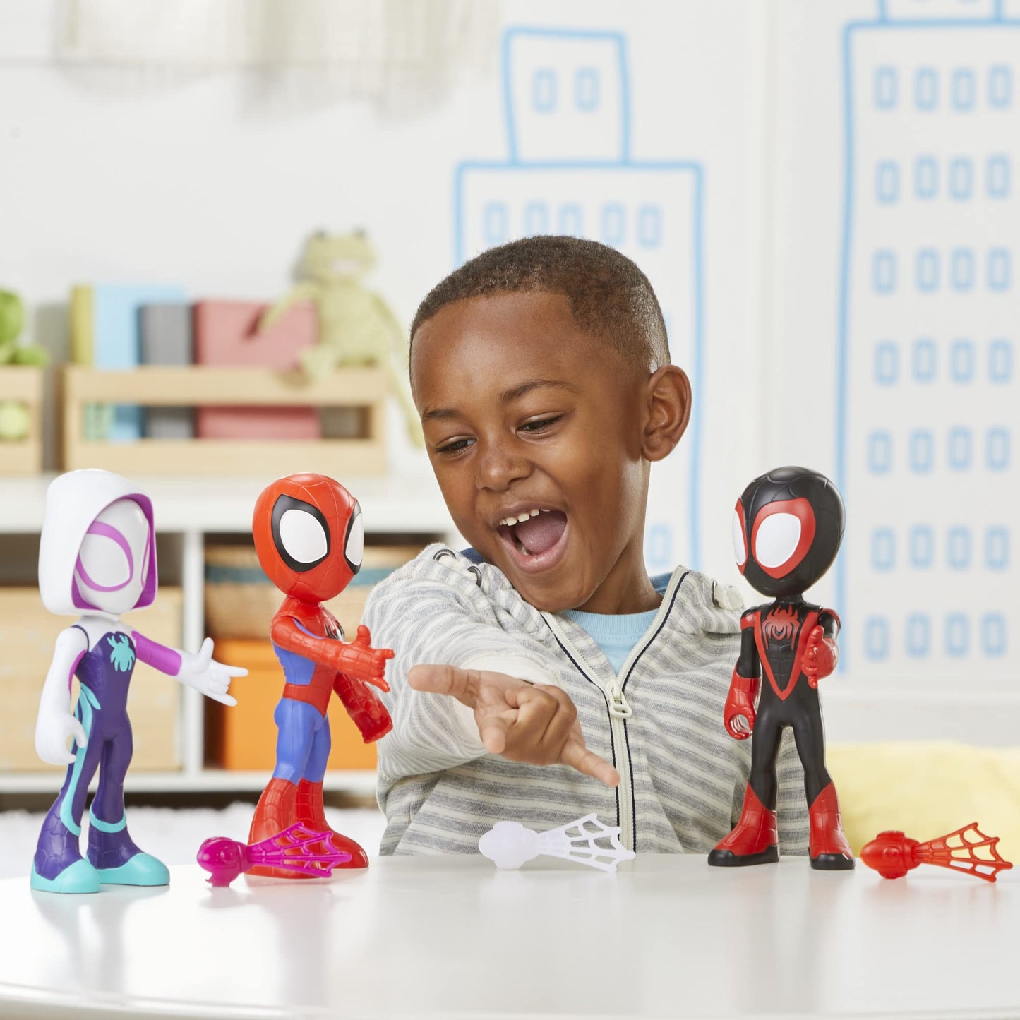 Hasbro Spidey and His Amazing Friends 9-Inch Supersized Miles Morales Spider-Man Figure