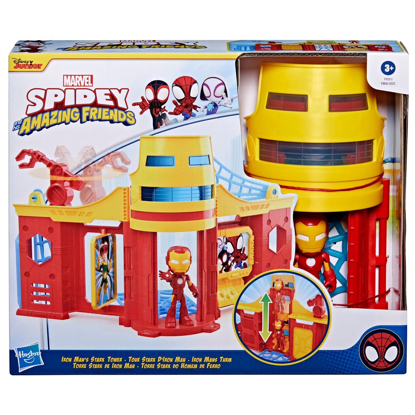 Hasbro Spidey and His Amazing Friends Stark Tower Playset with Iron Man Figure