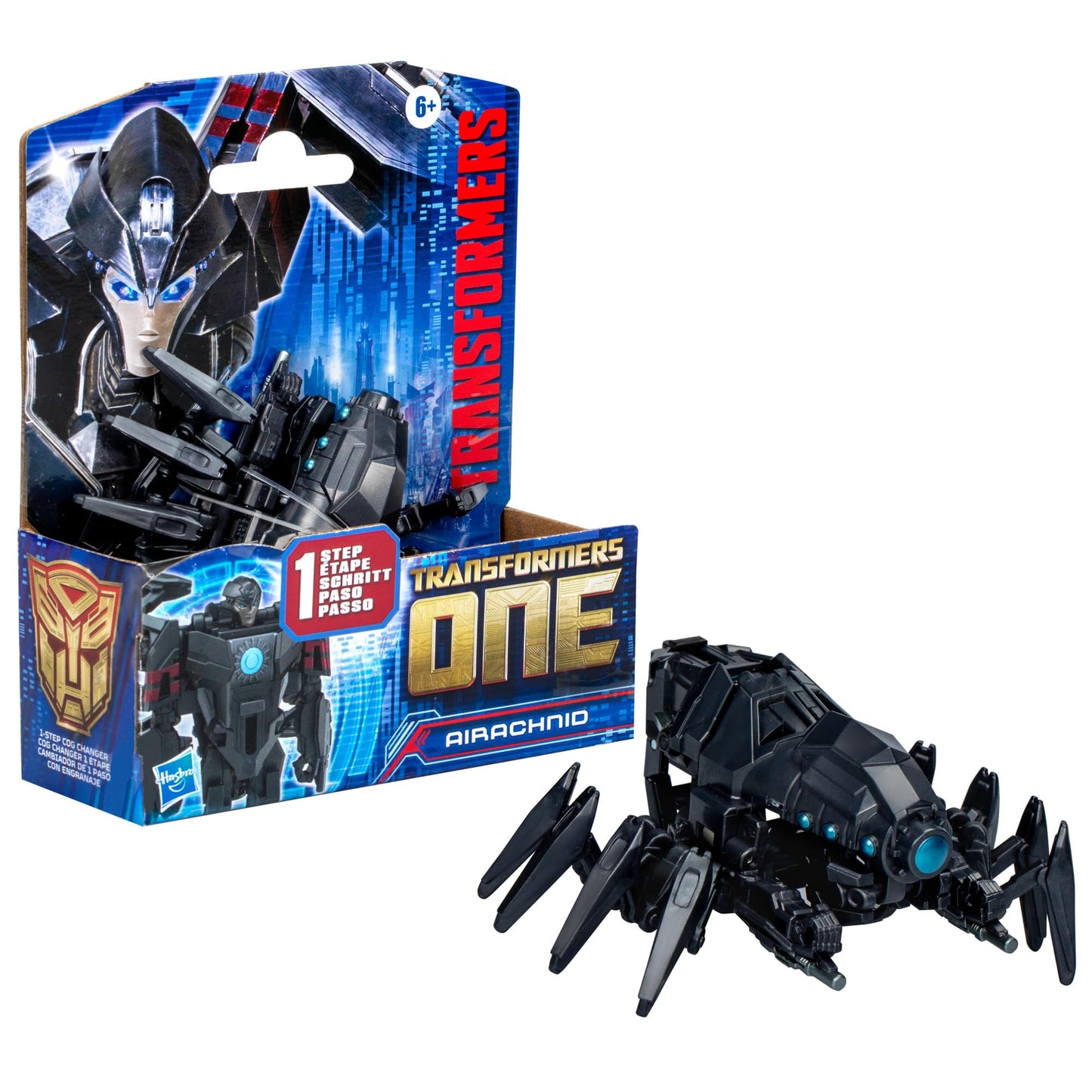 Hasbro Transformers One Cog Changer Airachnid 4-Inch Robot Action Figure – 1-Step Conversion