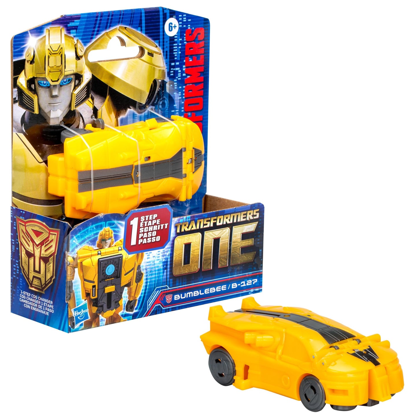 Hasbro Transformers One Cog Changer Bumblebee (B-127) 4-Inch Robot Figure | 2-in-1 Conversion Toy