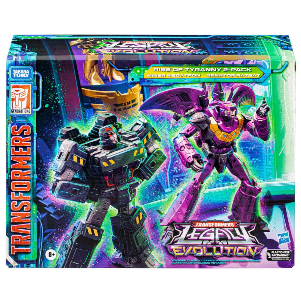 Transformers Rise of Tyranny 2-Pack: Miner Megatron & Senator Ratbat – 7-Inch Figures | Hasbro Amazon Exclusive
