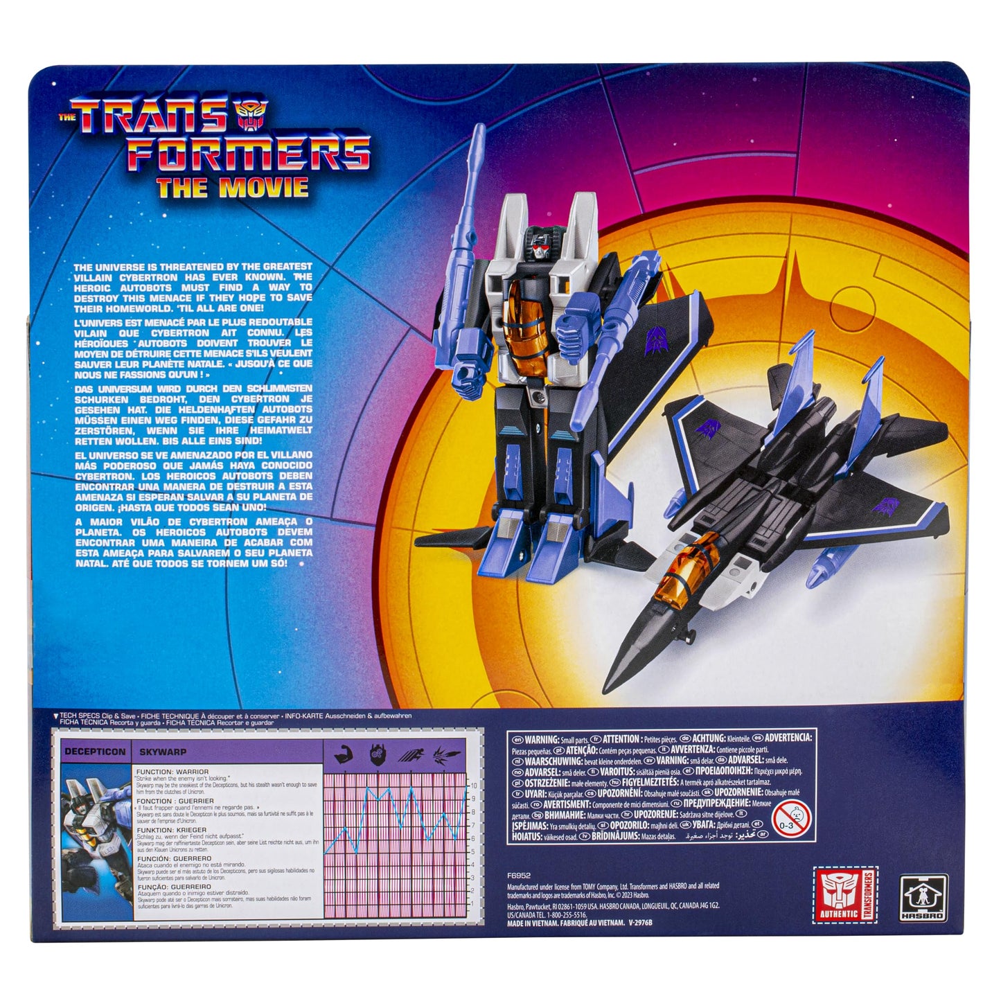 Transformers The Movie Retro Skywarp Action Figure – Hasbro G1 Collectible