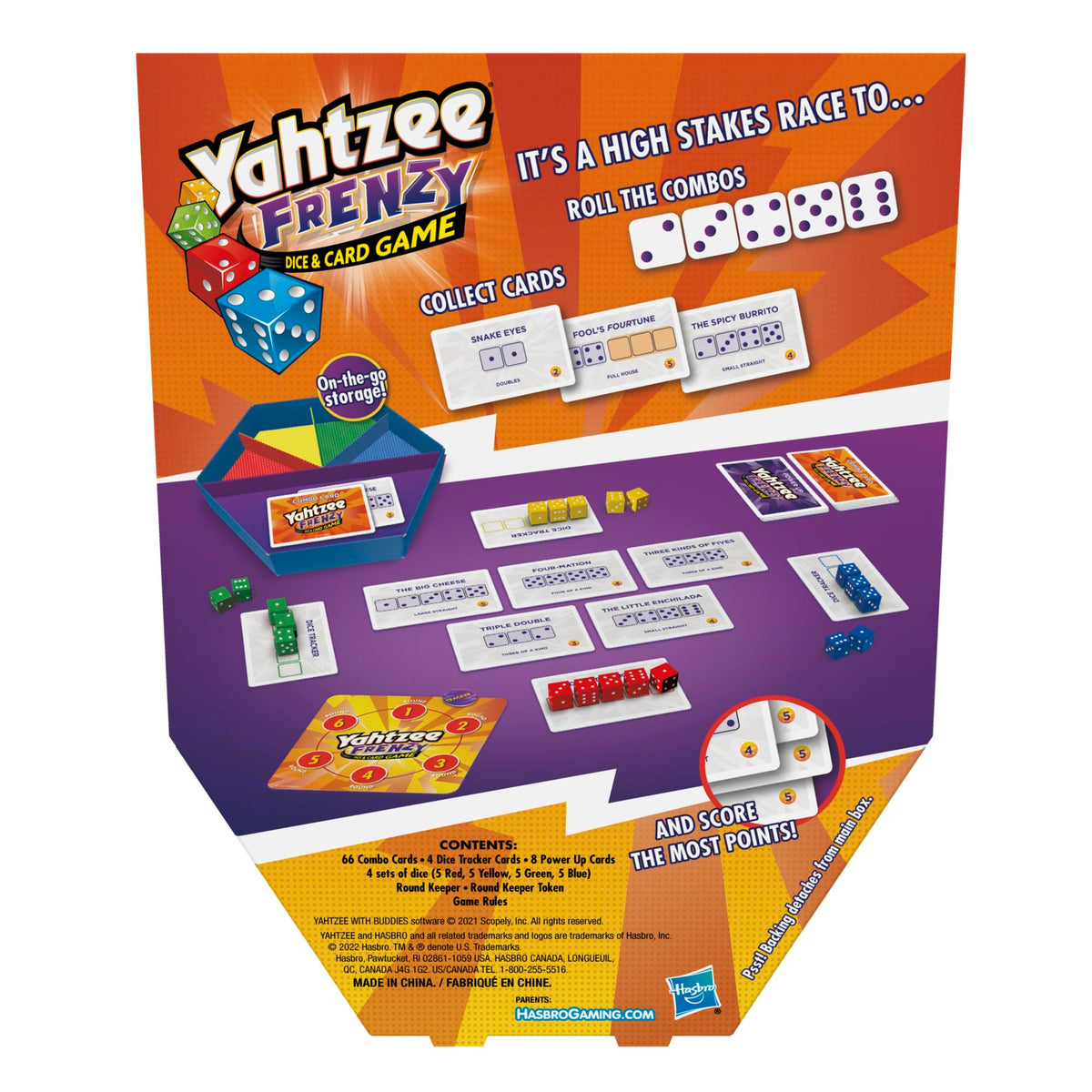 Hasbro Gaming Yahtzee Frenzy Dice & Card Game – Fast-Paced Family Party for 2–4 Players, Ages 8+