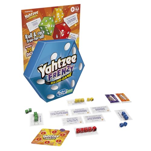 Hasbro Gaming Yahtzee Frenzy Dice & Card Game – Fast-Paced Family Party for 2–4 Players, Ages 8+