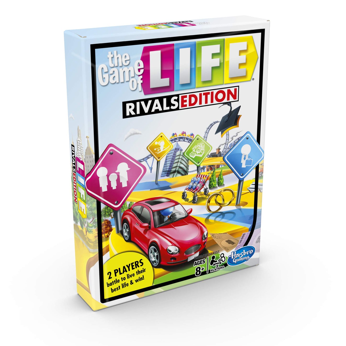 Hasbro Gaming The Game of Life Rivals Edition – Two-Player Board Game (Ages 8+)
