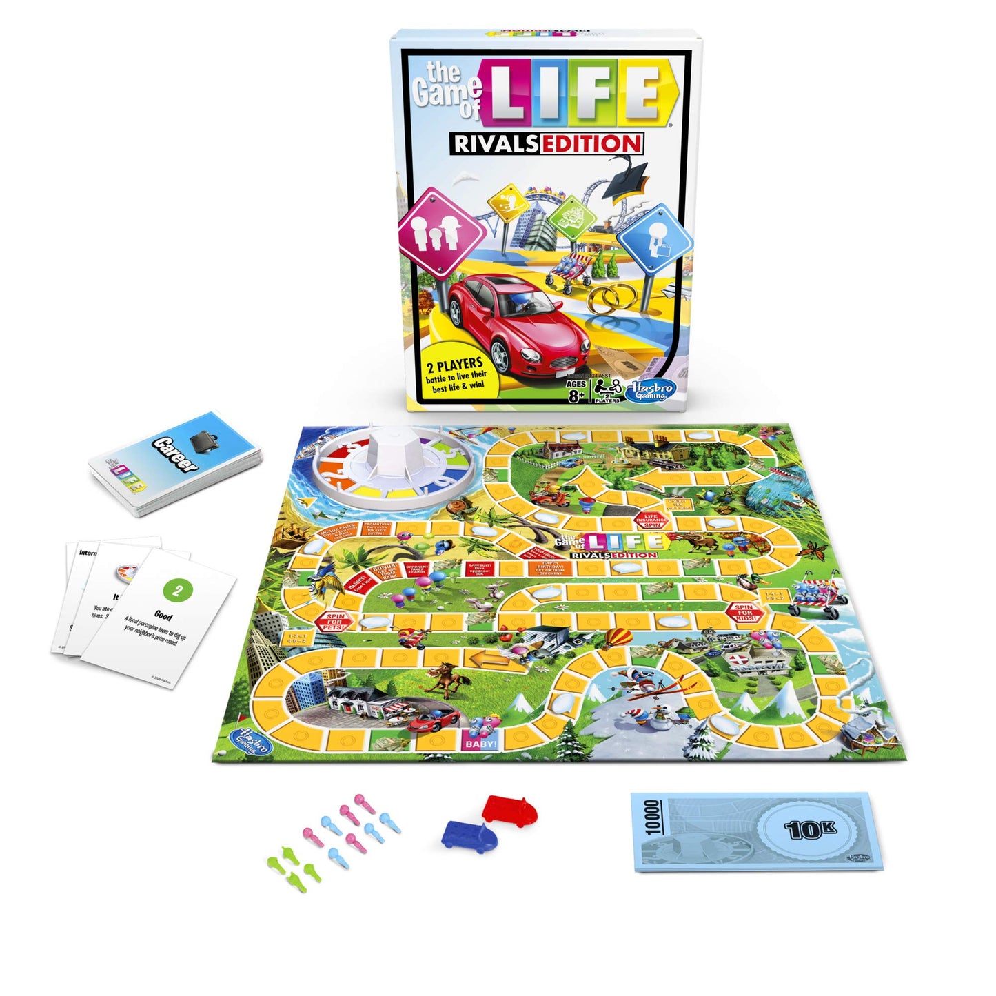 Hasbro Gaming The Game of Life Rivals Edition – Two-Player Board Game (Ages 8+)