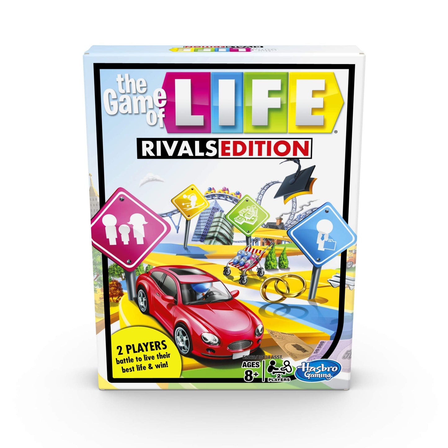 Hasbro Gaming The Game of Life Rivals Edition – Two-Player Board Game (Ages 8+)