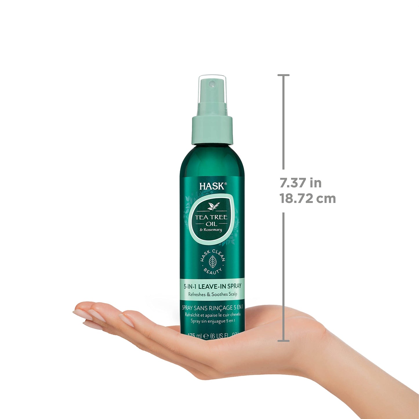 HASK Invigorating Tea Tree Oil 5-in-1 Leave-In Conditioner Spray – Tea Tree 2-Pack (Color Safe, Gluten Free, Sulfate Free)