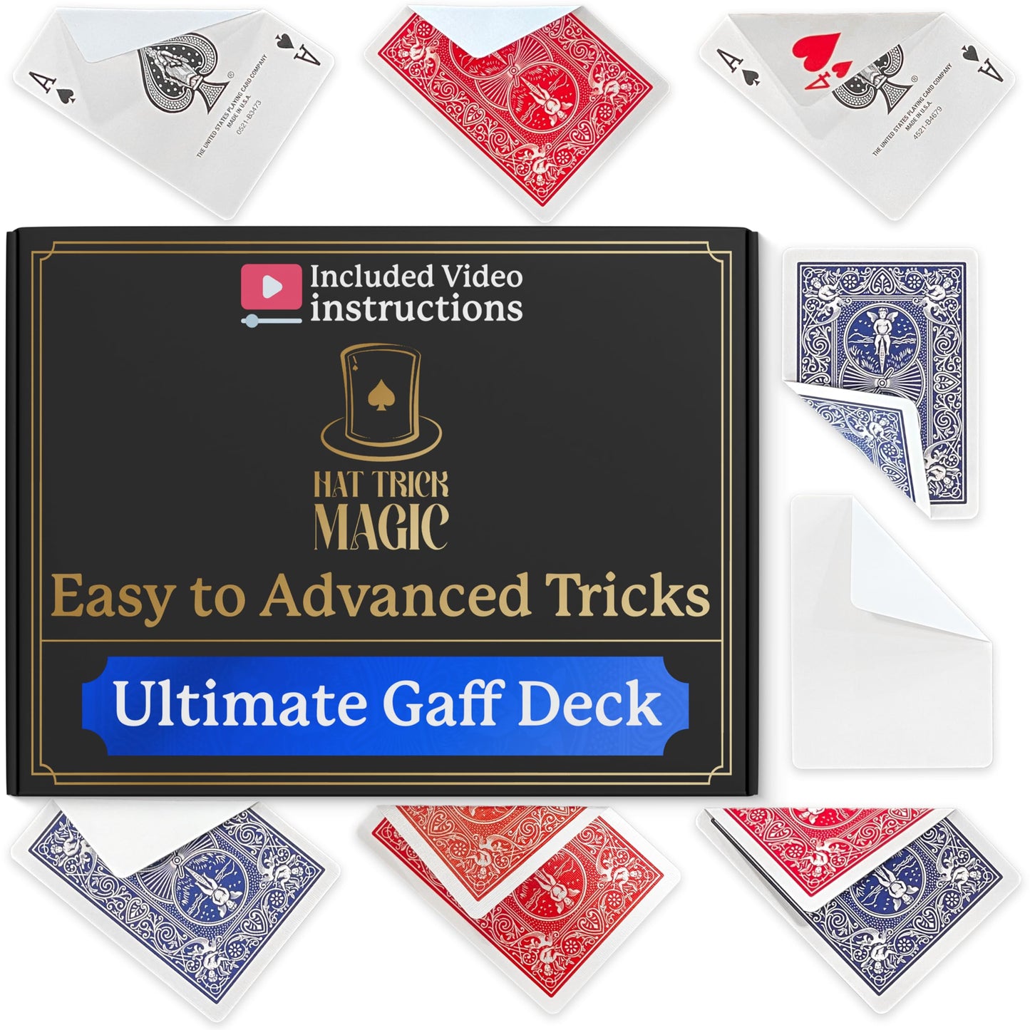 Hat Trick Magic Ultimate Mixed Gaff Deck – Bicycle Rider Back Cards