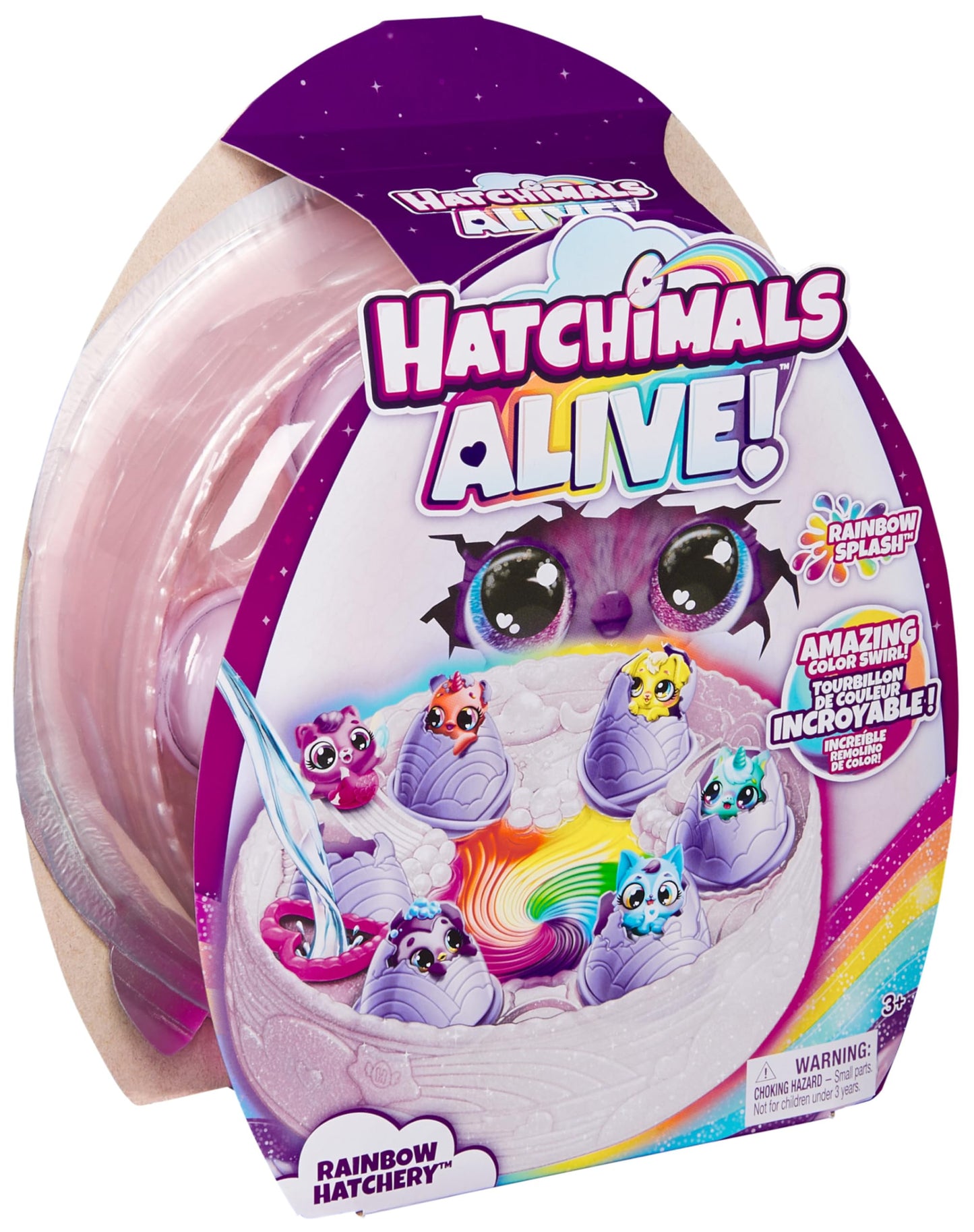 Hatchimals Alive Rainbow Hatchery: 6 Mini Figures & Color Reveal Eggs | Kids Toys 3+