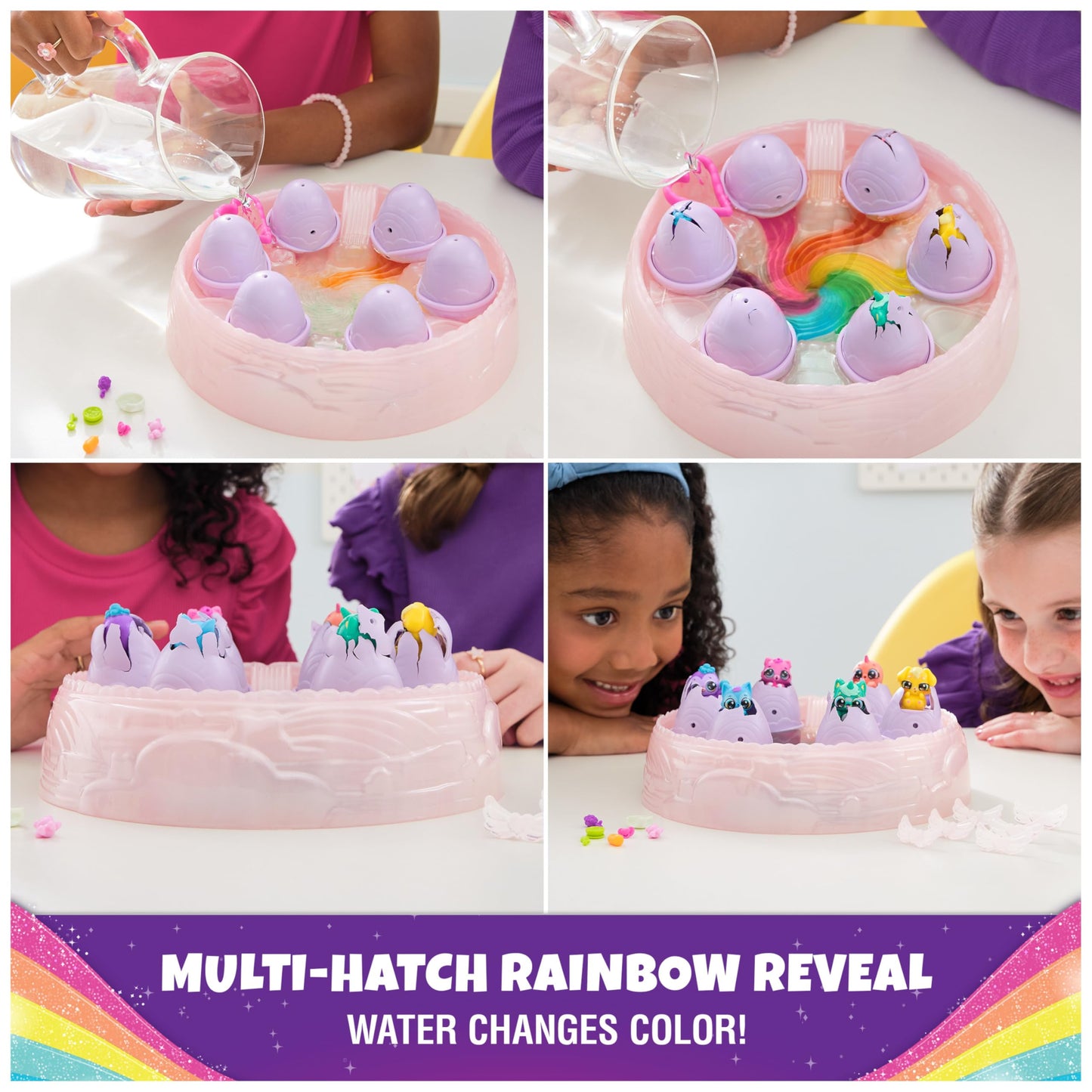 Hatchimals Alive Rainbow Hatchery: 6 Mini Figures & Color Reveal Eggs | Kids Toys 3+