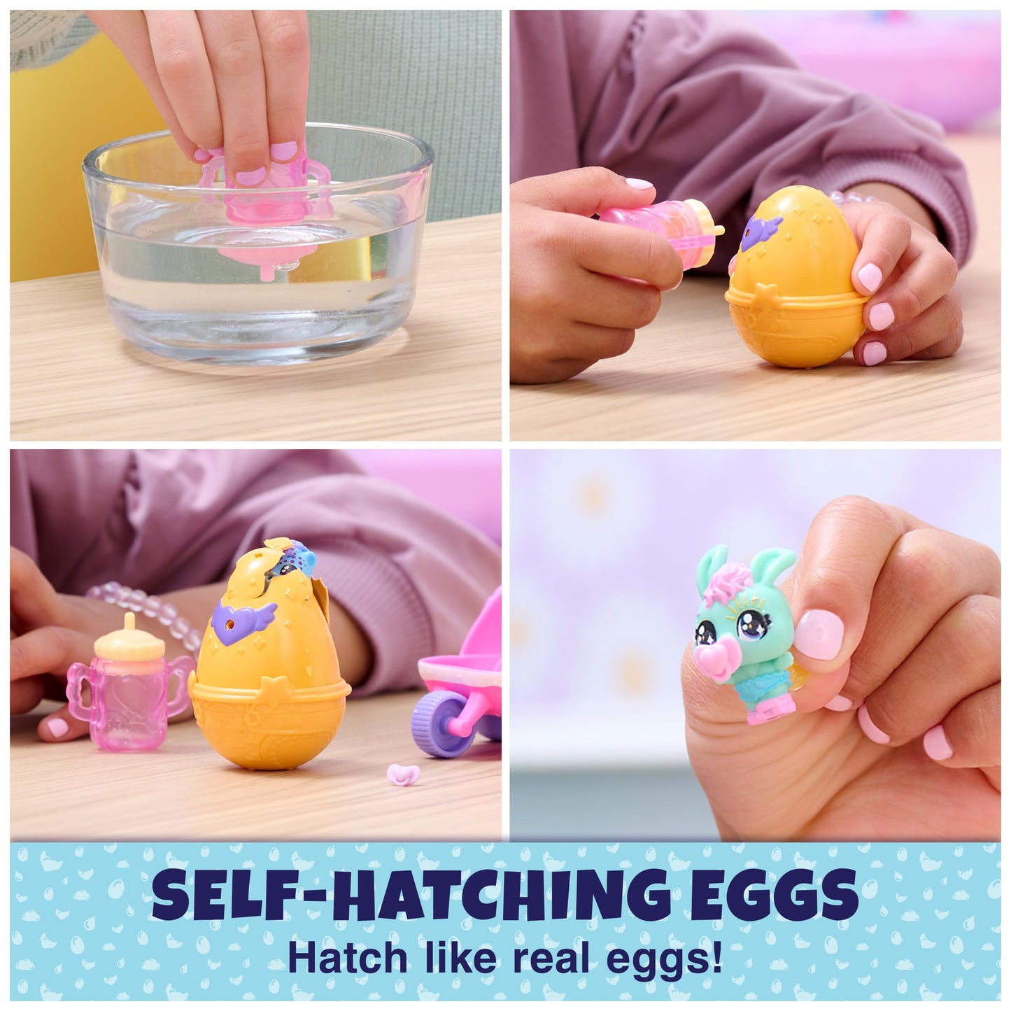Hatchimals Alive Hatch N’ Stroll Playset – Self-Hatching Eggs, Stroller & 2 Mini Figures