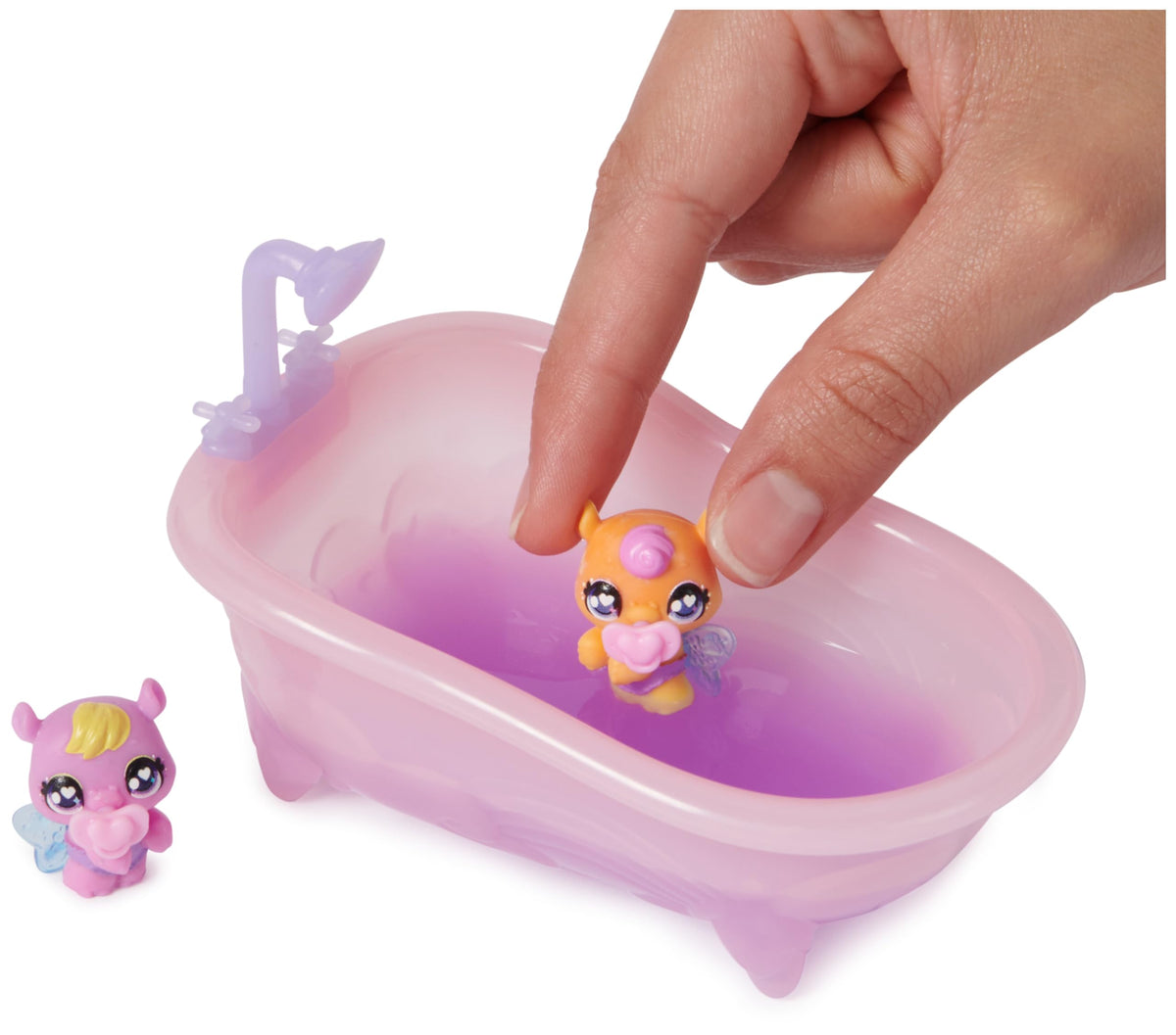 Hatchimals Alive Make a Splash Playset – Bathtub, 2 Color-Change Hippo Twins & 15 Accessories