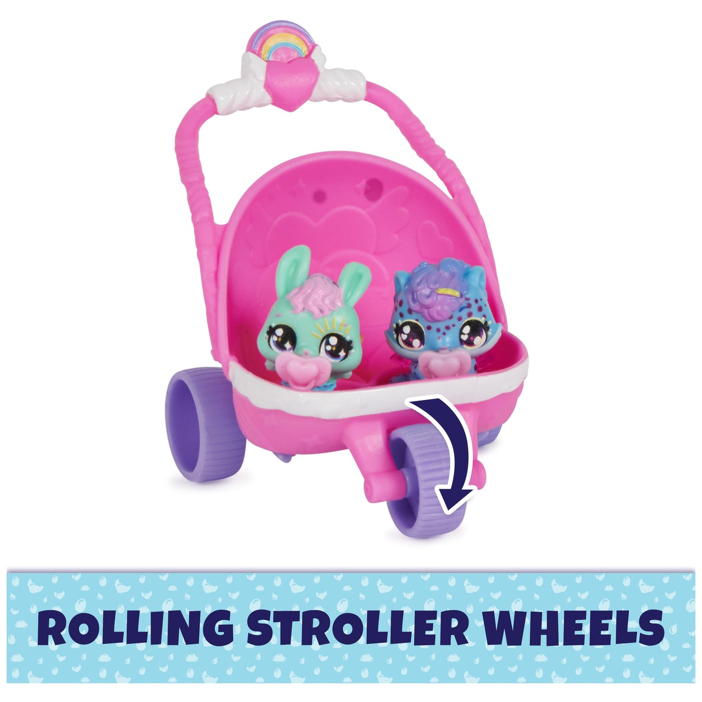 Hatchimals Alive Hatch N’ Stroll Playset – Self-Hatching Eggs, Stroller & 2 Mini Figures