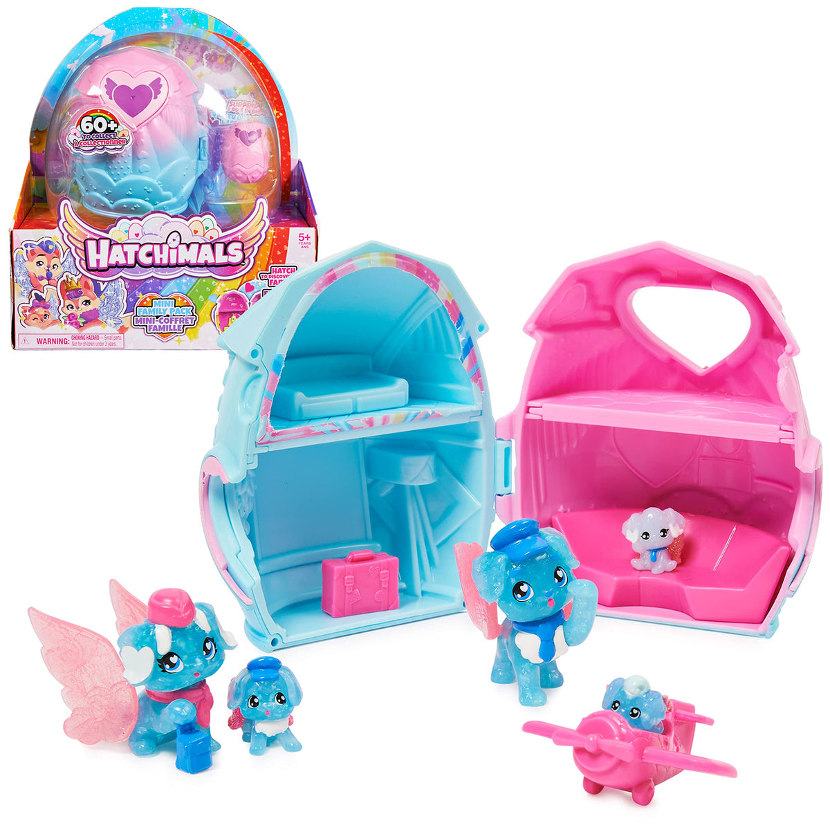 Hatchimals CollEGGtibles Family Pack Home Playset – 3 Characters + Up to 3 Babies | Ages 5+