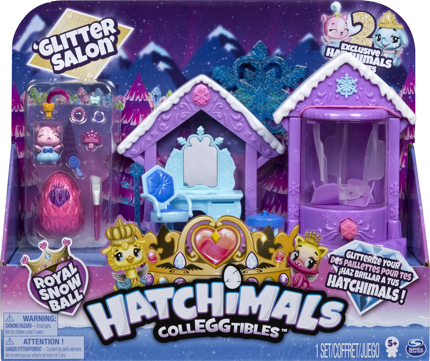 Hatchimals Glitter Salon Playset with 2 Exclusive Characters | CollEGGtibles