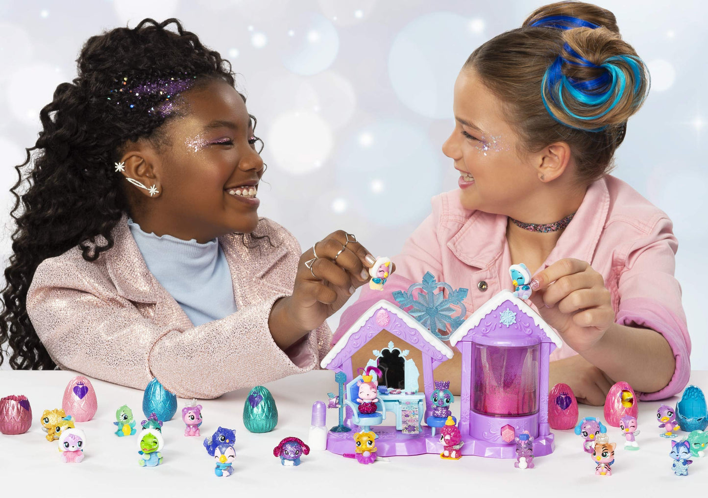 Hatchimals Glitter Salon Playset with 2 Exclusive Characters | CollEGGtibles