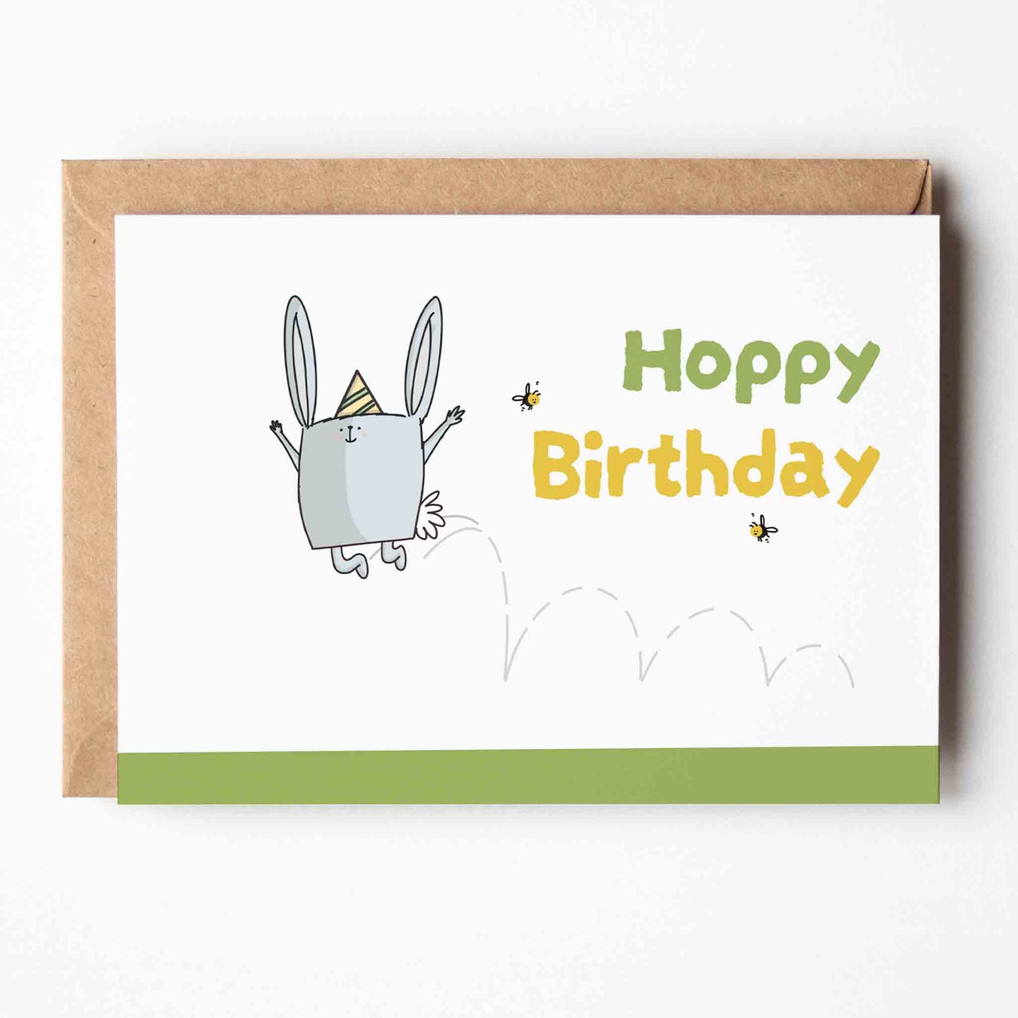Bunny Birthday Card – Cute Rabbit Greeting With Playful Pun On Premium Cardstock