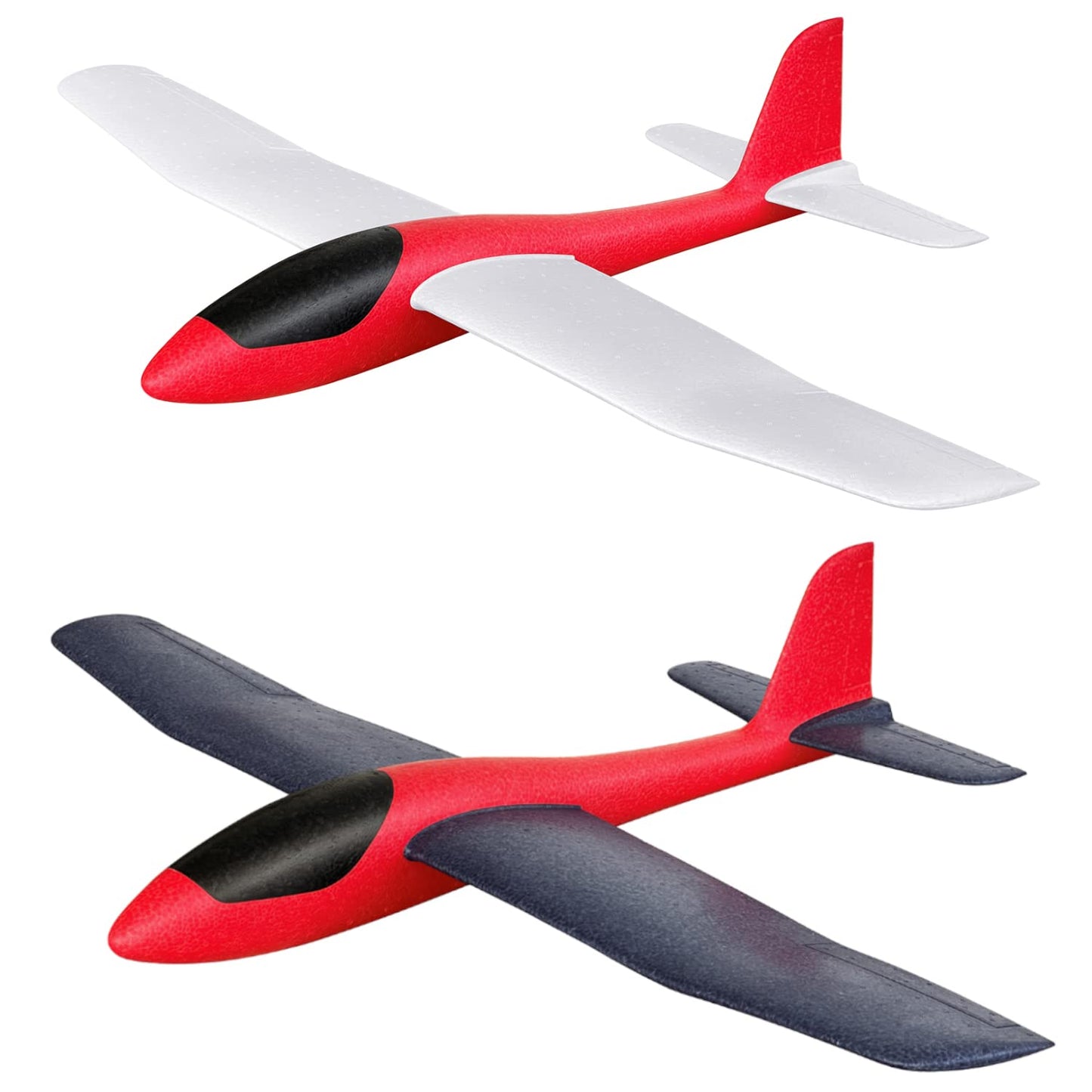 HAWK'S WORK 2 Pcs Foam Glider – 33.9 inch Large Outdoor Plane for STEM Play & RC Conversion