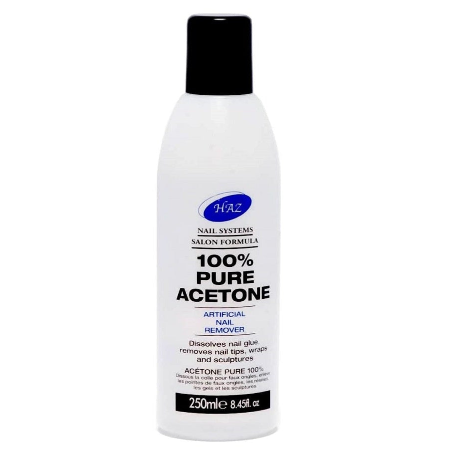 Haz 100% Pure Acetone Nail Polish & Gel Remover Professional Strength for Salon & Home Use 500ml