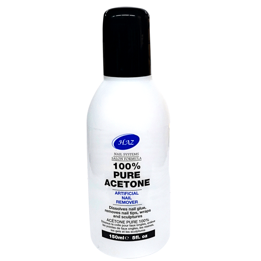 Haz 100% Pure Acetone Nail Polish & Gel Remover Professional Strength for Salon & Home Use 500ml