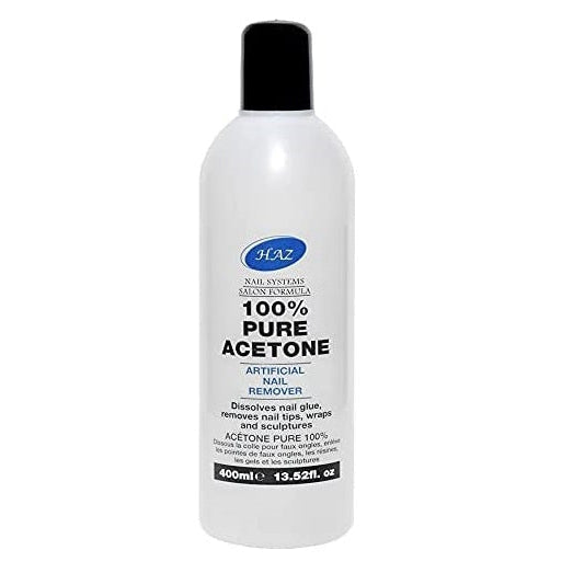 Haz 100% Pure Acetone Nail Polish & Gel Remover Professional Strength for Salon & Home Use 500ml