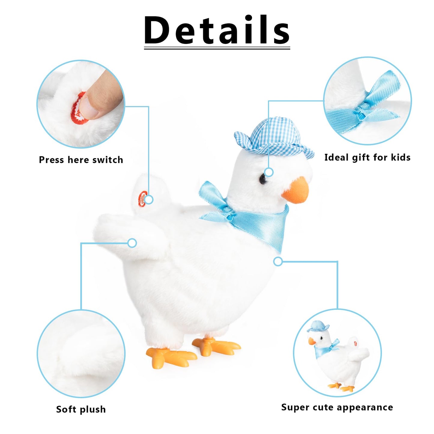 hbbhml Plush Electric Laying Egg Chicken Toy with Singing – Easter Fun for Kids