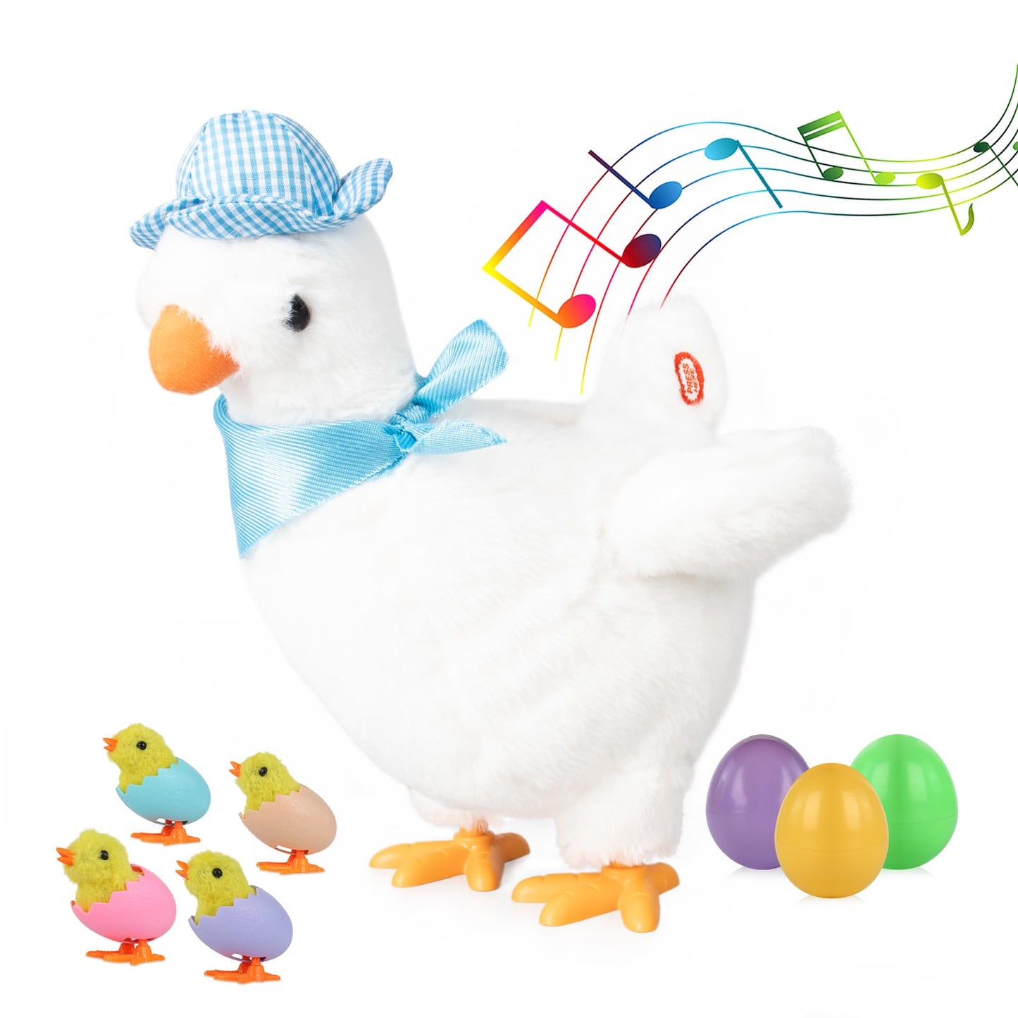 hbbhml Plush Electric Laying Egg Chicken Toy with Singing – Easter Fun for Kids