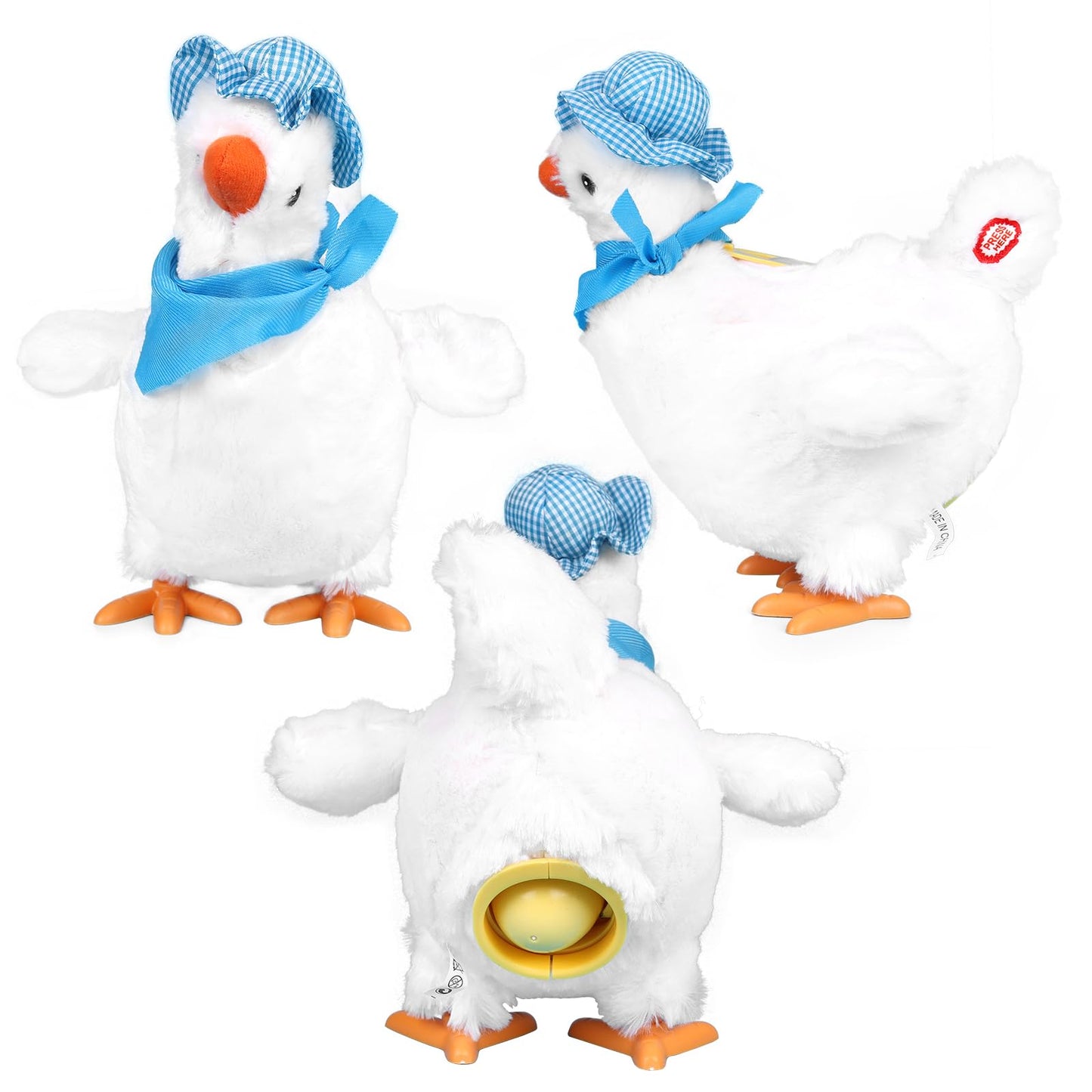 hbbhml Plush Electric Laying Egg Chicken Toy with Singing – Easter Fun for Kids