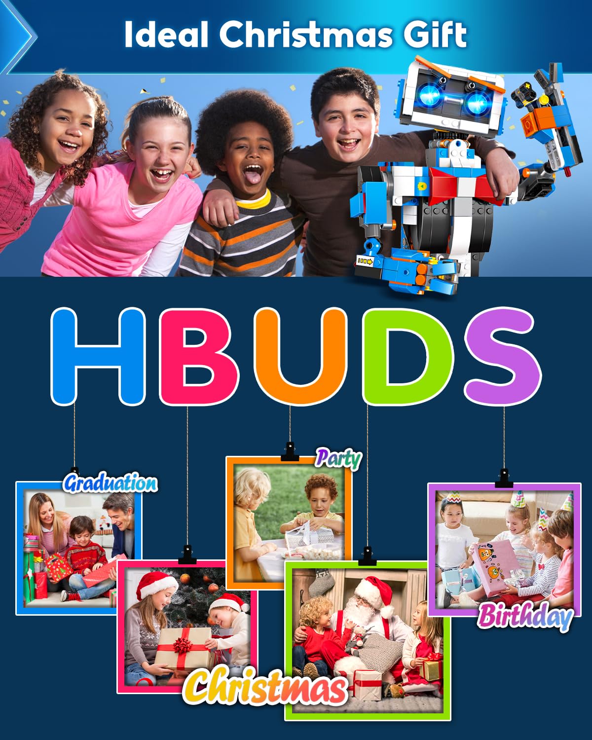 HBUDS Robot Building Kits for Kids – STEM Coding Toy for Ages 8-12