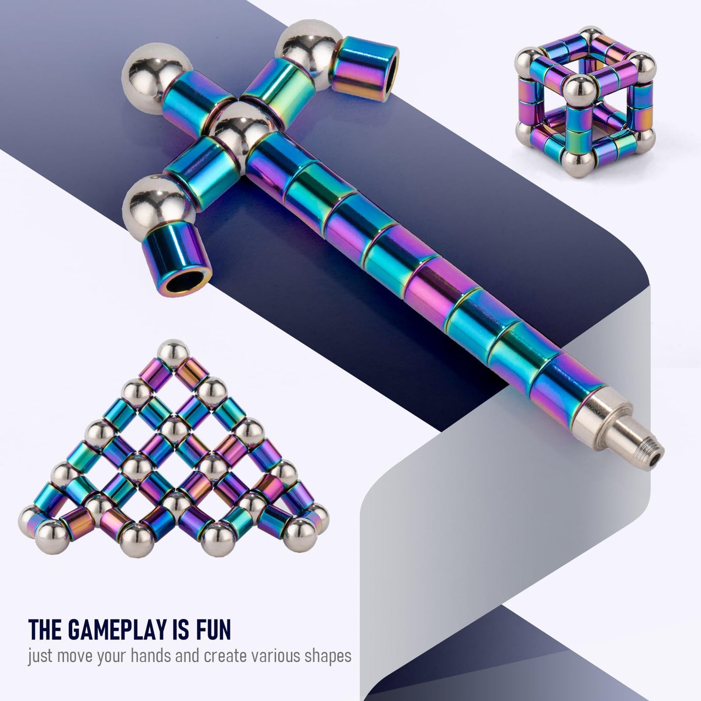 HBYLXTJ Color Fidget Pen – Magnetic Fidget Toy for Focus & Creative Breaks