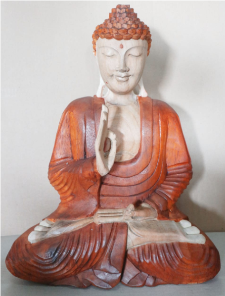 Hand Carved Buddha Statue - 40cm Welcome