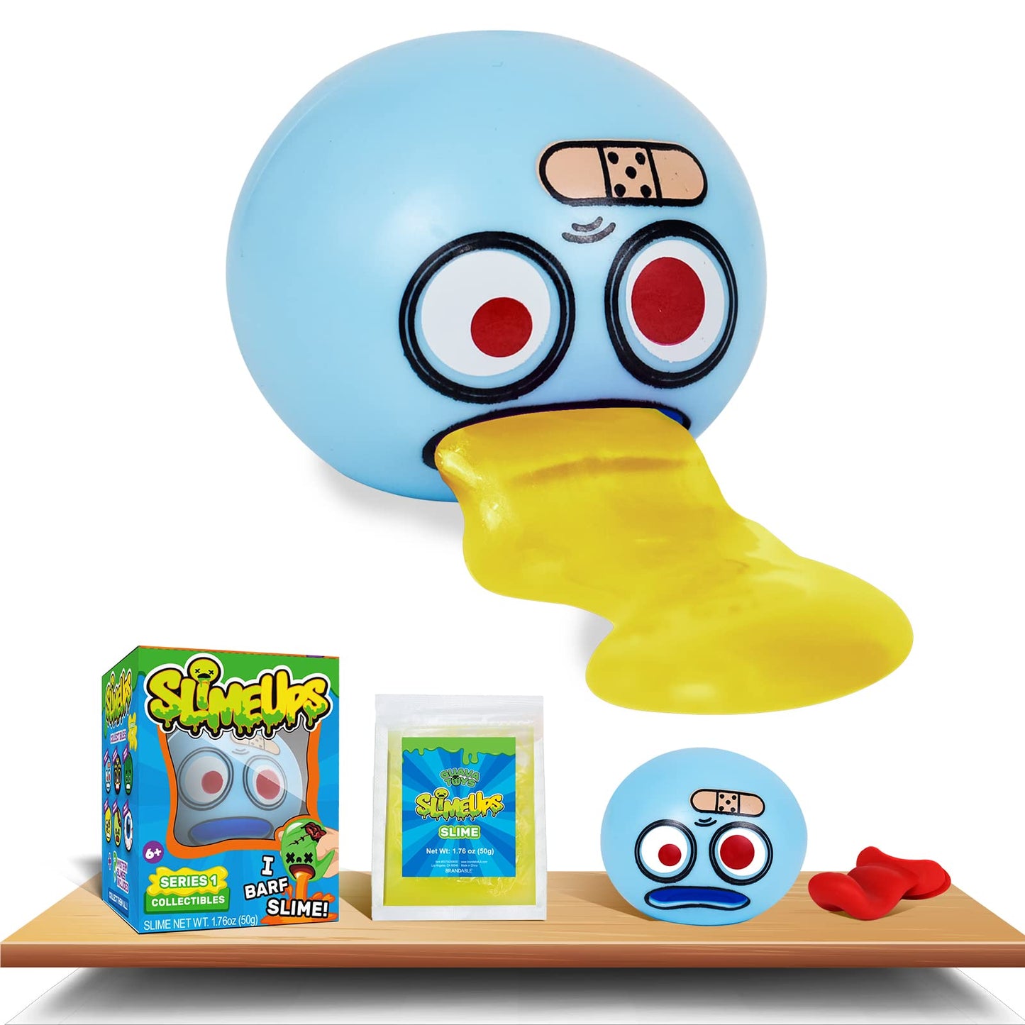 HCengTriz 3.2-In Puking Egg Stress Ball — Prank Fidget Toy for Kids & Adults
