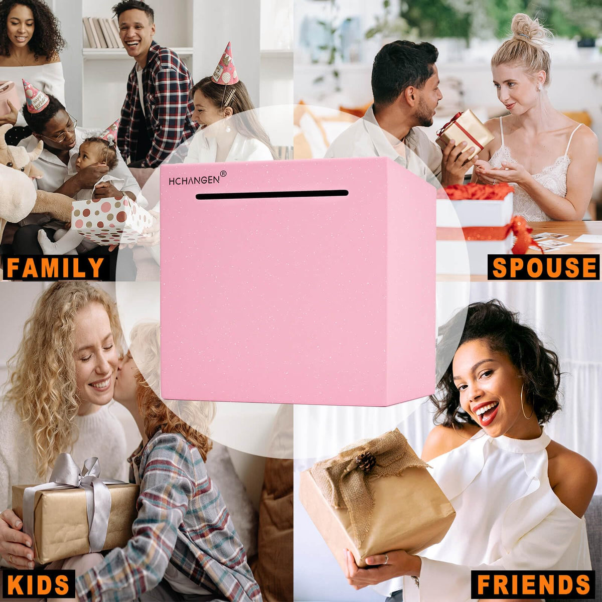 HCHANGEN Piggy Bank for Adults – Premium Stainless Steel, No-Open Design, Pink, 4.75-in