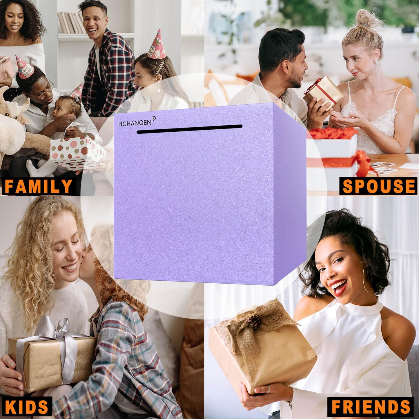 HCHANGEN Piggy Bank for Adults – Stainless Steel Money Box, Must-Break to Open (Purple, 4.72 in)