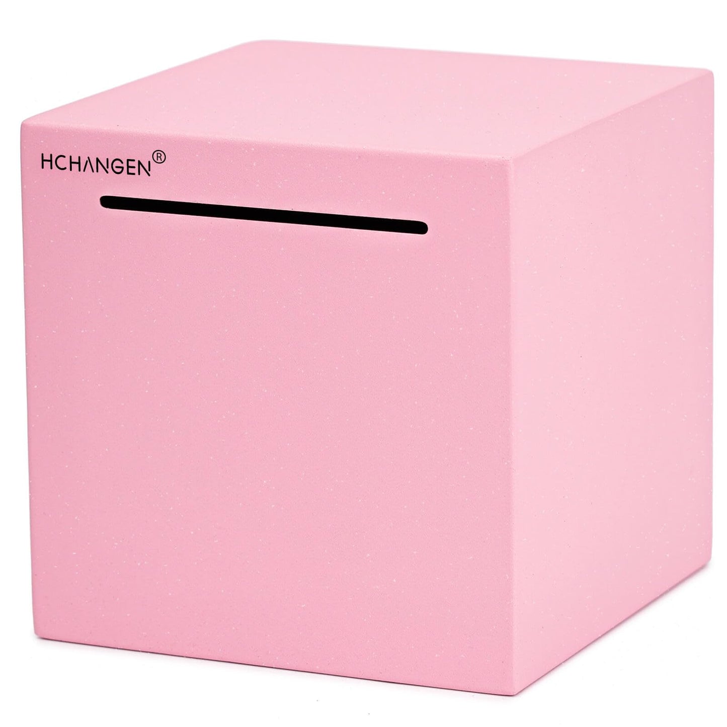 HCHANGEN Piggy Bank for Adults – Premium Stainless Steel, No-Open Design, Pink, 4.75-in