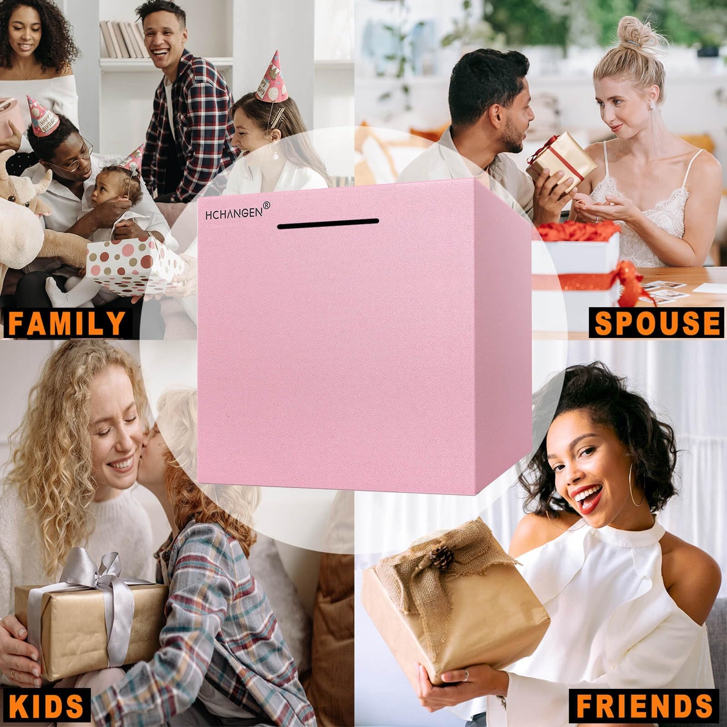 HCHANGEN Piggy Bank for Adults – Stainless Steel Money Box, Must Break to Open (Pink, 7.5in)
