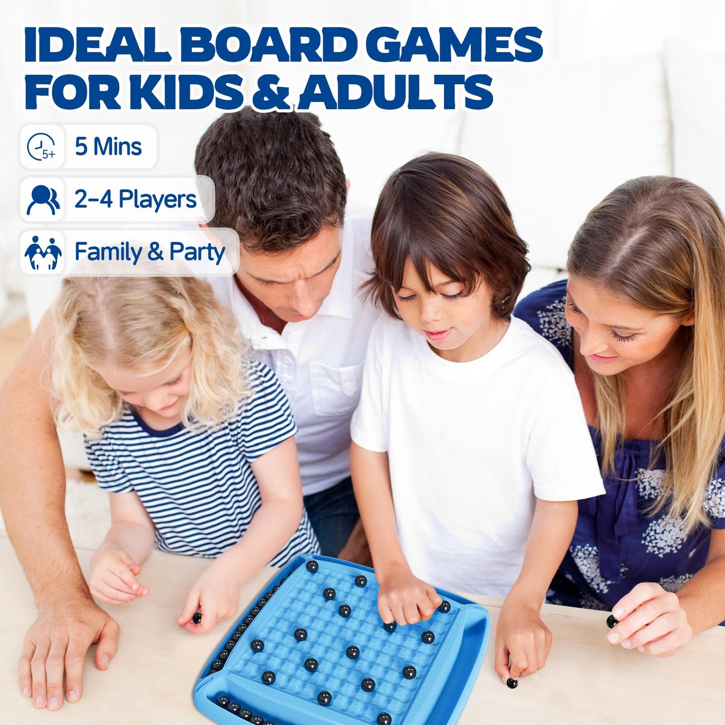 Hcusus Magnet Game — Magnetic Chess for 2-4 Players, Portable Family Night