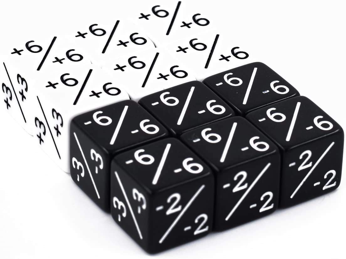 HDdais Token Dice Counters – 12-Piece D6 Dice for Card Games